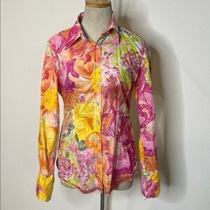 Georg Roth Floral Cotton Blouse